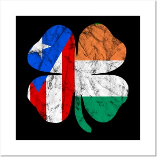 Irish Puerto Rican Shamrock St Patricks Day Posters and Art